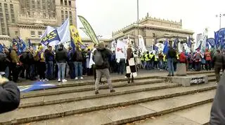 Protest in central Warsaw