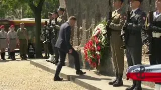 Prezydent Duda złożył kwiaty przed Pomnikiem Ofiar Rzezi Woli