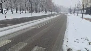 Błoto pośniegowe na ulicy Sanguszki