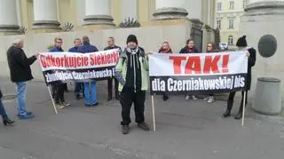 Protest mieszkańców ws. Czerniakowskiej-bis