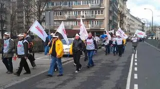 Protestujący w centrum