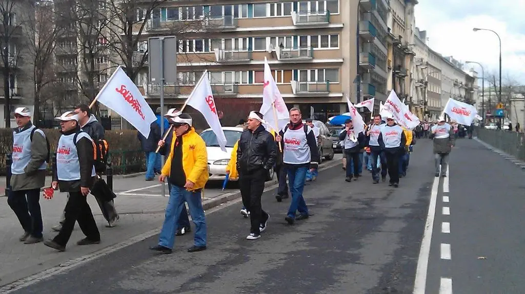 Protestujący w centrum