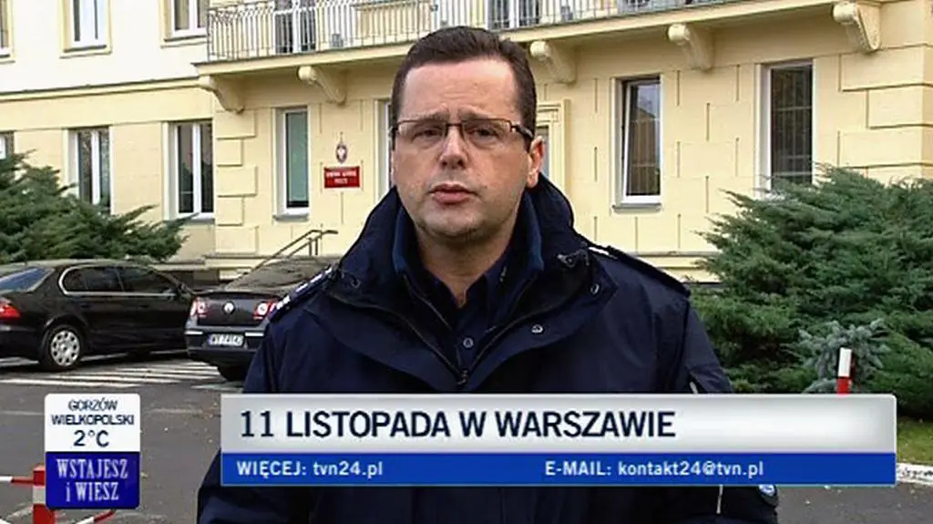 Policja o zgromadzeniach - fot. TVN24