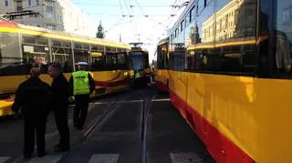 Zderzenie tramwajów przy kinie Femina