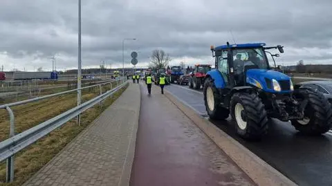 Protest rolników w Mławie