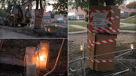 Ursynów: nie śpią, bo... pilnują drzewa