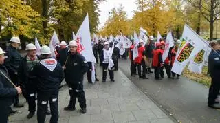 Protest związkowców w Al