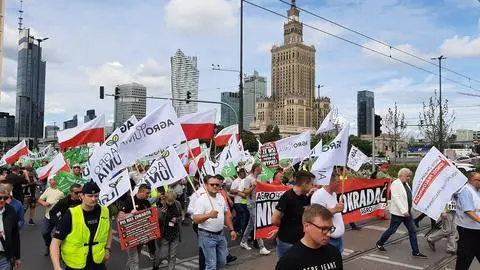 Protest rolników w Warszawie