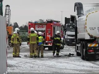 Pożar cysterny w Dawidach