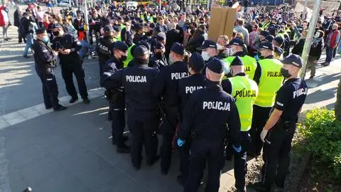 Protest przedsiębiorców w centrum