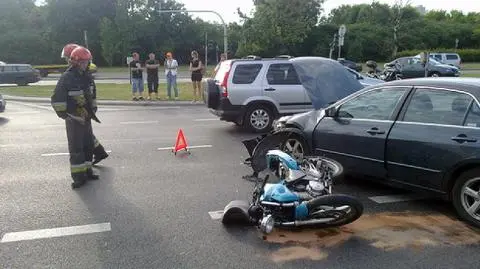 Motocyklistka ranna w wypadku