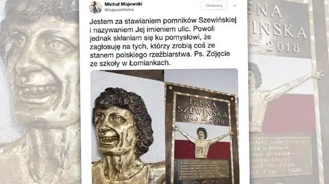 Koszmarna płaskorzeźba Szewińskiej. "Przypomina Kopernika"