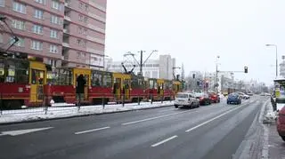 Kolizja tramwajów przy ulicy Odyńca