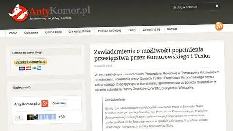 "Antykomor" donosi na premiera i prezydenta ws. referendum 