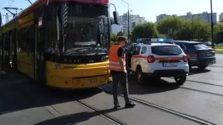 Zderzenie tramwaju z autem ZTM