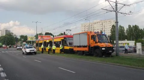 Złamany pantograf zatrzymał tramwaje