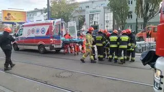 Zderzenie samochodu i tramwaju na Młynarskiej