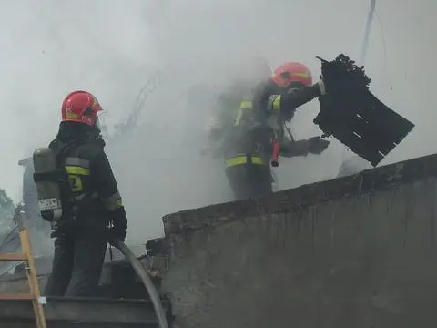 Pożar przy ulicy św. Cecylii