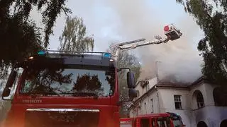 Pożar zabytkowego budynku przy Waldorffa