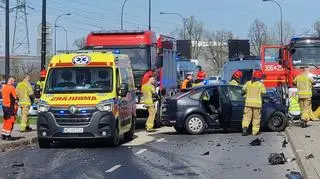 Zderzenie dwóch aut przy Gierdziejewskiego 