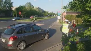 Wypadek motocyklisty na Banacha