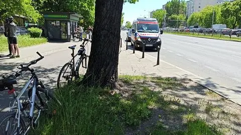 Zderzenie rowerzystów na Mokotowie