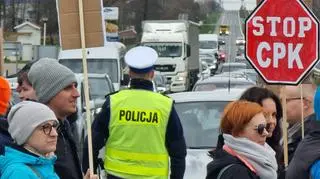 Protest mieszkańców na S7 w Rembertowie