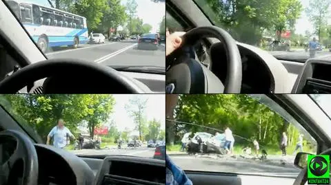 "Lekarz potrzebny". Nagranie tuż po wypadku