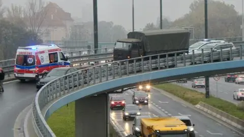 Potrącona kobieta na estakadzie Trasy Łazienkowskiej