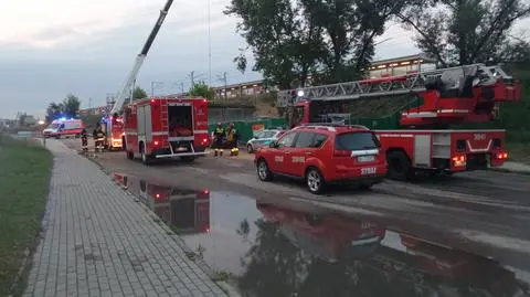 Wypadek na budowie metra. "Mężczyzna wpadł do szybu"