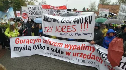 Protest przeciwko budowie linii 400 kV i list do prezesa PiS