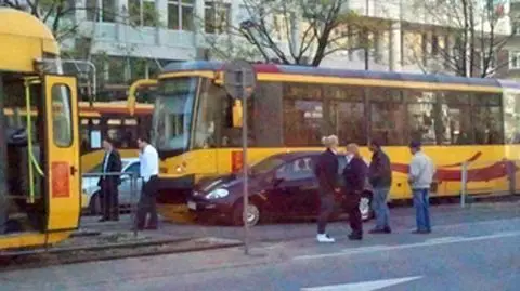 Kolizja zatrzymała tramwaje