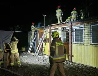 Pożar pomieszczenia socjalnego w Górze Kalwarii