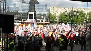 Protest przed ratuszem