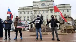 Protest w obronie Nawalnego w Warszawie