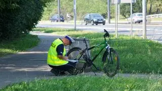 Potrącenie rowerzysty na Starzyńskiego