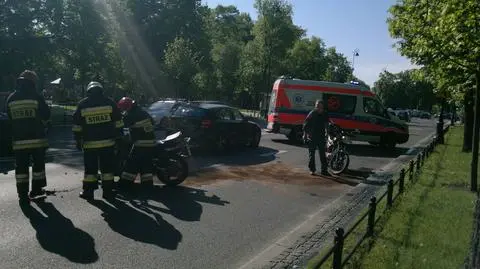 Aleje Ujazdowskie: zderzenie bmw i 2 motocykli