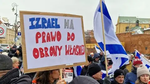 "Izraelu nie jesteś sam". Manifestacja w Warszawie