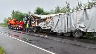 Kolizja na obwodnicy Karczewa