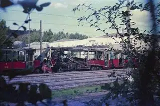 Tramwaje zderzyły się na krzyżowaniu Wolskiej z Młynarską