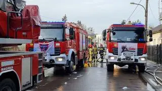 Pożar mieszkania przy ulicy Nike