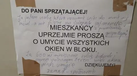 Poprosili o umycie okien. "Do mnie się mówi, nie pisze po ścianach"