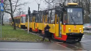 Kolizja tramwaju z samochodem