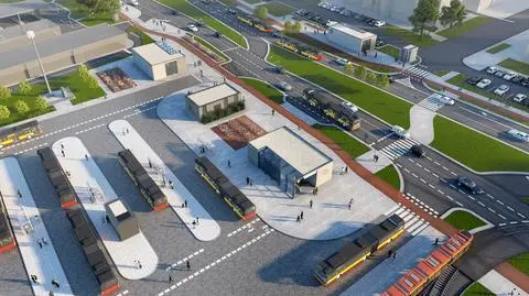 Wizualizacja okolic planowanej stacji Lazurowa