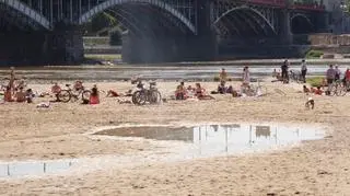 Warszawiacy na plaży