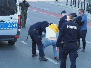 Protest przedsiębiorców w centrum