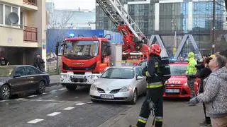 Pożar mieszkania na Platynowej