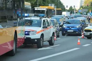 Zderzenie z udziałem autobusu miejskiego na Świętokrzyskiej 