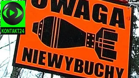 Niewybuch na szlaku turystycznym w Puszczy Kampinoskiej