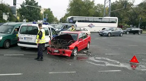 Wypadek zablokował skrzyżowanie